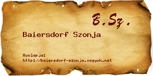 Baiersdorf Szonja névjegykártya